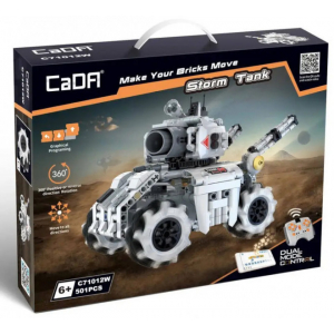 Конструктор моноблочный - программируемый танк Storm Double Eagle C71012W (501 деталь), 2.4Ghz / Bluetooth